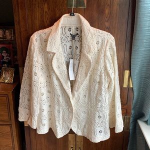 For Cynthia Off White Blazer NWT 1X Women’s formal